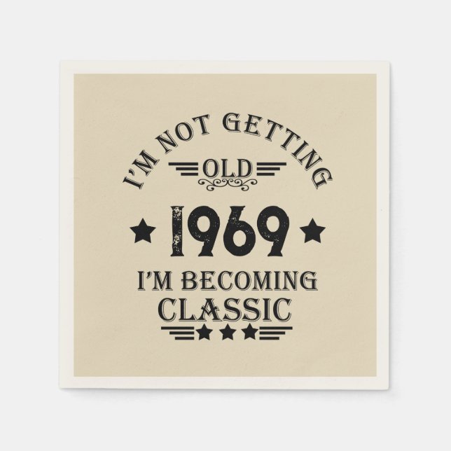 Servilleta De Papel Fiesta de 55 años de antigüedad personalizada (Anverso)