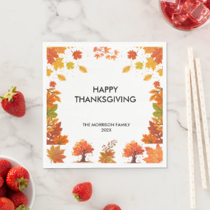 Servilleta De Papel Fiesta de Acción de Gracias de Otoño Acogedor