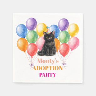 Servilleta De Papel Fiesta de adopción Día de sorpresa Gato negro Masc