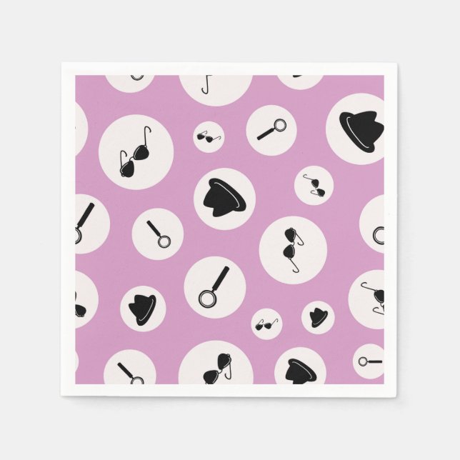 Servilleta De Papel Fiesta de agente secreto (Anverso)