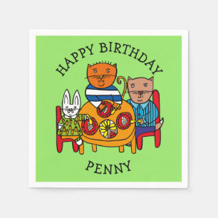 Servilleta De Papel Fiesta de Amigos Personalizada