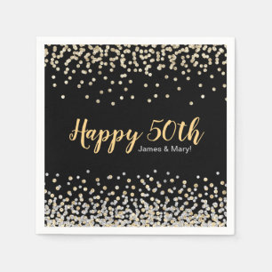 Servilleta De Papel Fiesta de aniversario de 50 años personalizada con