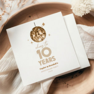 Servilleta De Papel Fiesta de aniversario de bodas de 10 años Disco Ch