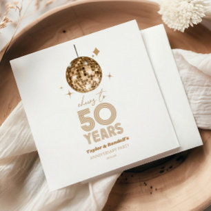 Servilleta De Papel Fiesta de aniversario de bodas de 50 años Disco Ch