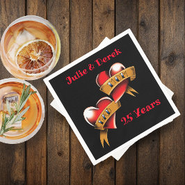 Servilleta De Papel Fiesta de Aniversario de Mamá y Papá