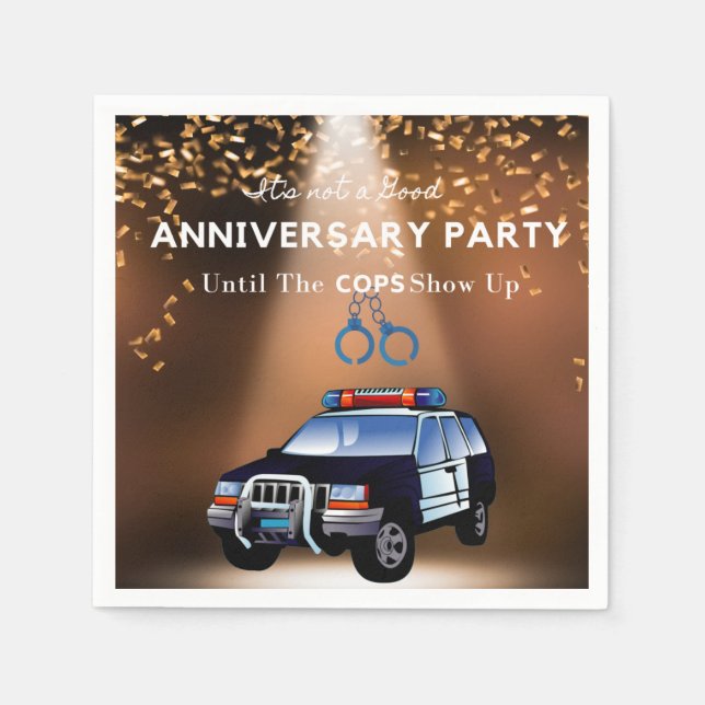 Servilleta De Papel Fiesta De Aniversario Gracioso Hasta Que Aparezcan (Anverso)