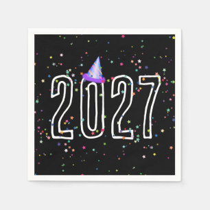 Servilleta De Papel Fiesta de Año Nuevo 2027 con Estrellas