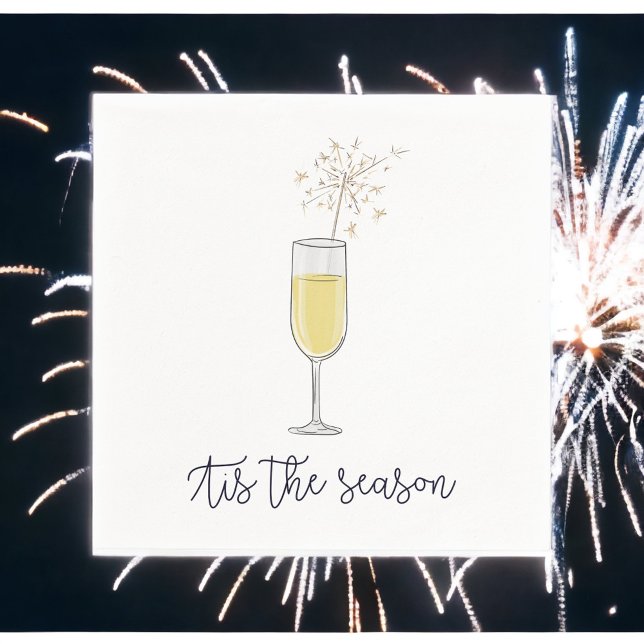 Servilleta De Papel Fiesta de Año Nuevo Champagne Sparkler (Subido por el creador)