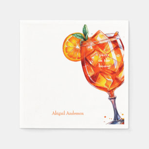 Servilleta De Papel Fiesta de Aperol Spritz en la ducha nupcial