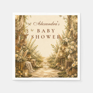 Servilleta De Papel Fiesta de Baby Shower Boho Bosque Encantado