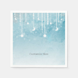 Servilleta De Papel Fiesta de Baby Shower Celestial Luna y Estrellas