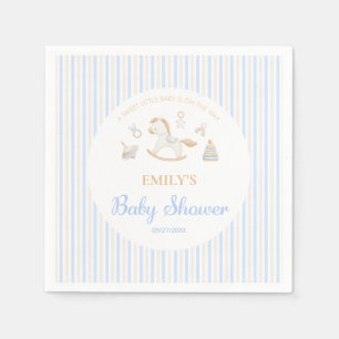 Servilleta De Papel Fiesta de Baby Shower con Caballo de Madera Grandm
