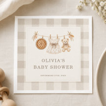 Fiesta de Baby Shower de Cuadritos de Otoño Little