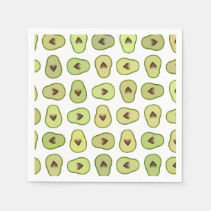 Servilleta De Papel Fiesta de Baby Shower de Fruta Corazón de Aguacate