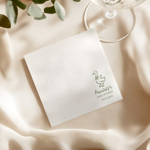 Servilleta De Papel Fiesta de Baby Shower de Ganso Tonto Personalizada
