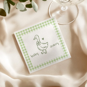 Servilleta De Papel Fiesta de Baby Shower de Ganso Tonto Personalizada