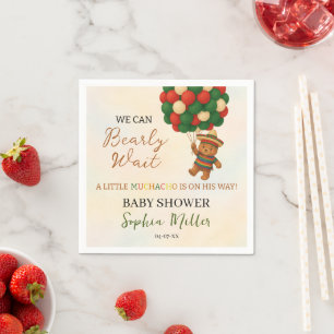 Servilleta De Papel Fiesta de Baby Shower del Oso en Acuarela