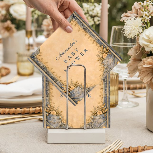 Servilleta De Papel Fiesta de Baby Shower del Vaquero con Pantalones V (Subido por el creador)