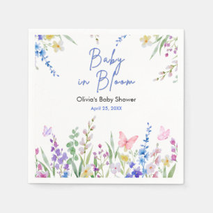 Servilleta De Papel Fiesta de Baby Shower Floral Primavera Bebé en Flo