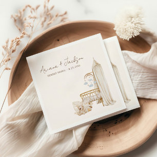 Servilleta De Papel Fiesta de Baby Shower Neutral Boho