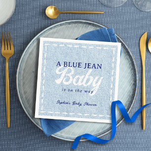 Servilleta De Papel Fiesta de Baby Shower Niño Blue Jean Baby
