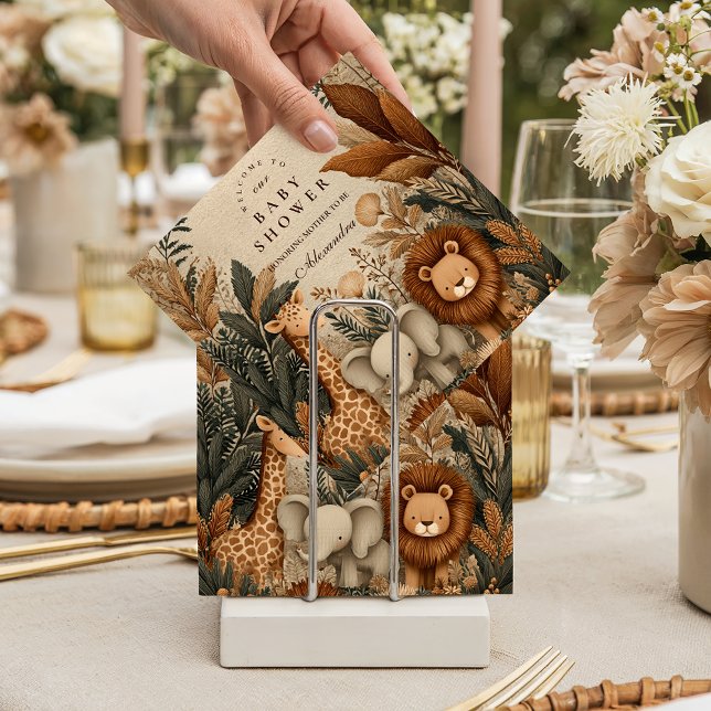 Servilleta De Papel Fiesta de Baby Shower Safari Boho (Subido por el creador)