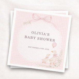 Servilleta De Papel Fiesta de Baby Shower Silvestre Rosa