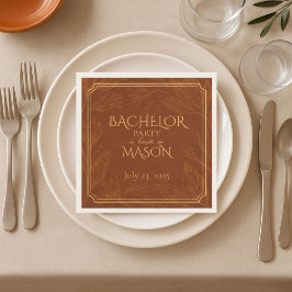 Servilleta De Papel Fiesta de Bachelor Temática del Bar Cigar