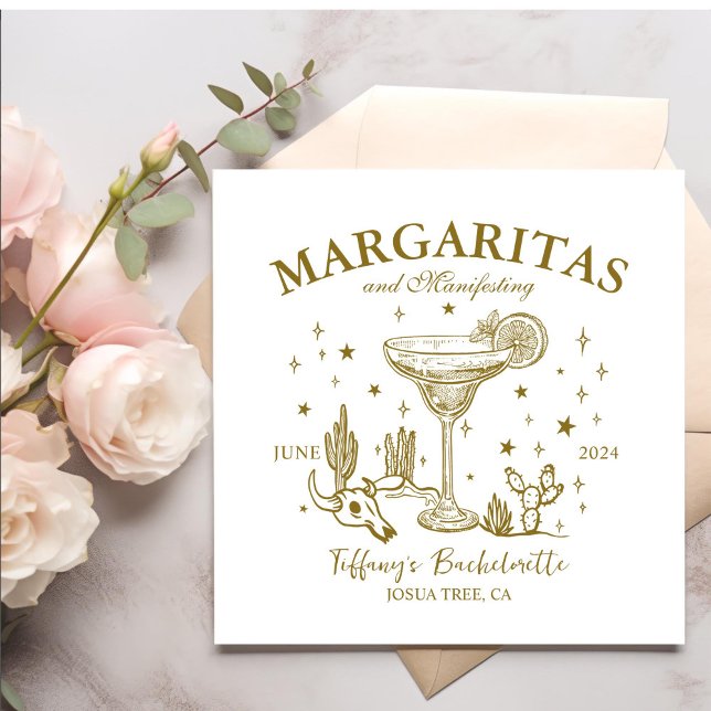 Servilleta De Papel Fiesta de Bachelorette de Cocktails Retro (Subido por el creador)