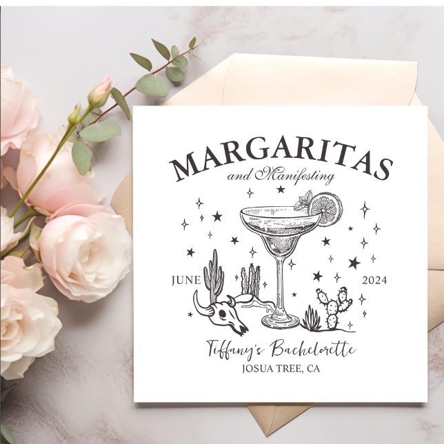 Servilleta De Papel Fiesta de Bachelorette de Cocktails Retro (Subido por el creador)