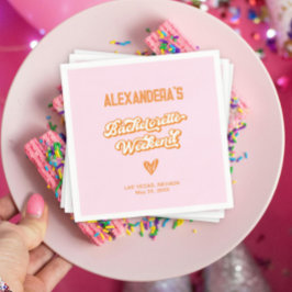 Servilleta De Papel Fiesta de bachillerato rosa y Naranja