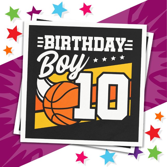 Servilleta De Papel fiesta de baloncesto de 10 años niño de 10 años (Subido por el creador)