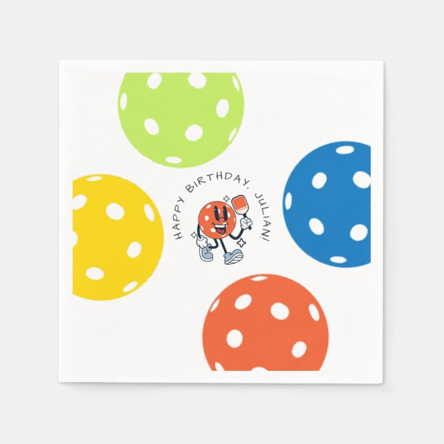 Servilleta De Papel Fiesta de baloncesto Dink Personalizado deportivo  (Anverso)
