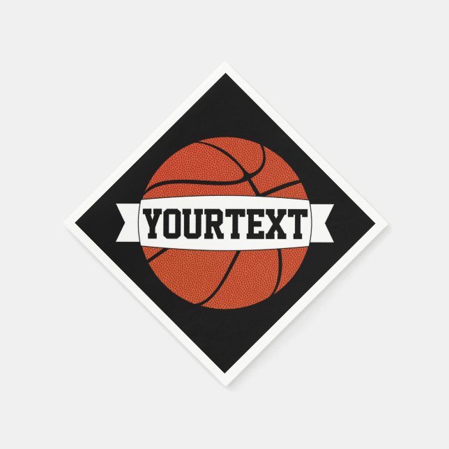 Servilleta De Papel Fiesta de baloncesto Personalizado nombre de equip (Borde)
