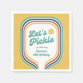 Servilleta De Papel Fiesta de baloncesto Pickle Retro raya arcoiris