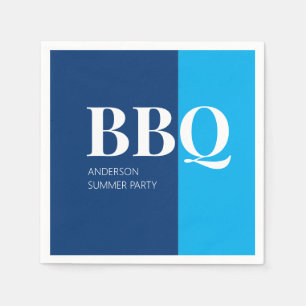 Servilleta De Papel Fiesta de barbacoa de verano azul