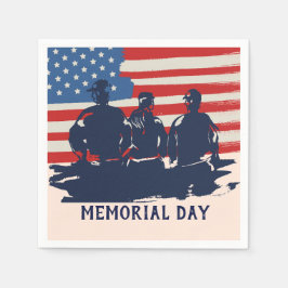 Servilleta De Papel Fiesta de barbacoa del Día del Recuerdo