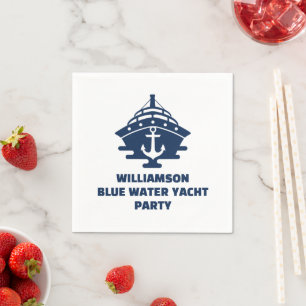 Servilleta De Papel Fiesta de barco de ancla náutica personalizada
