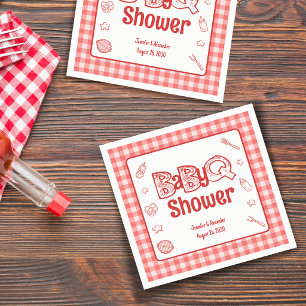 Servilleta De Papel Fiesta de BBQ Rojo para el Bebe