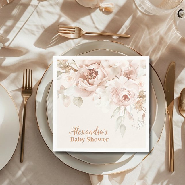 Servilleta De Papel Fiesta de Bebé Boho Flor Silvestre (Subido por el creador)