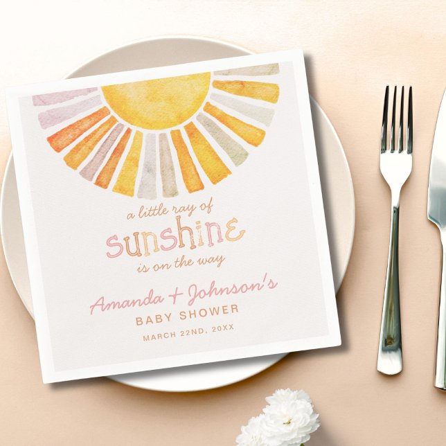 Servilleta De Papel Fiesta de Bebé Boho Sunshine (Subido por el creador)