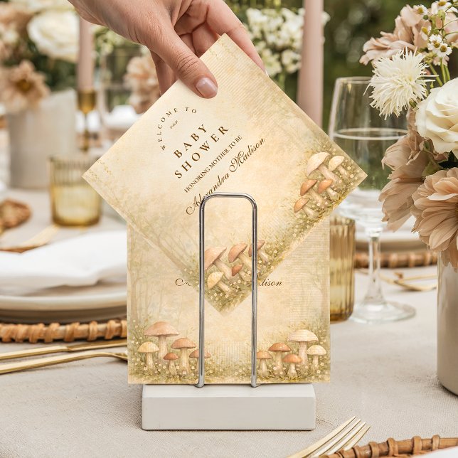 Servilleta De Papel Fiesta de Bebé del Hongo Encantado del Bosque (Subido por el creador)