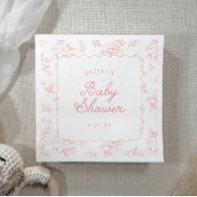 Fiesta de Bebé Floral Vintage Rosa