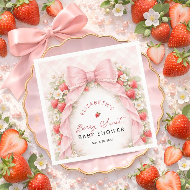 Servilleta De Papel Fiesta de Bebé Lazo Coquette Dulce de Frutas (Subido por el creador)