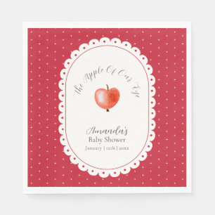 Servilleta De Papel Fiesta de Bebé Manzana Brillante Vintage Rústica R
