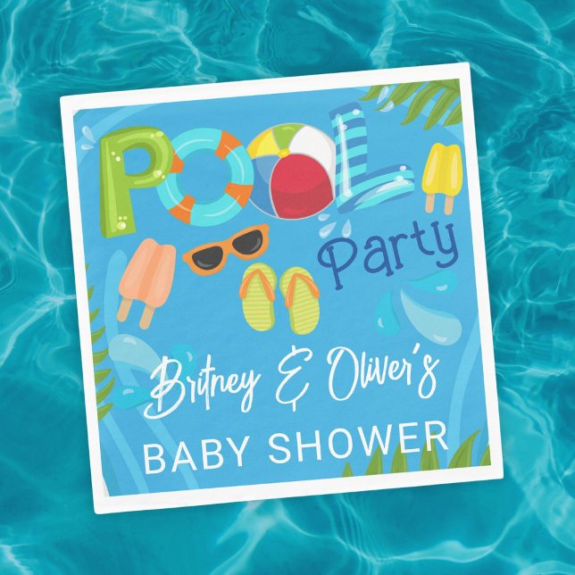 Servilleta De Papel Fiesta de billar Summer Boy Baby Shower (Subido por el creador)