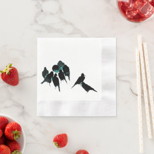 Servilleta De Papel Fiesta de Blackbird Raven Crow
