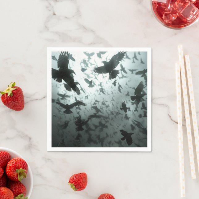 Servilleta De Papel Fiesta de Blackbird Raven Crow (In situ)