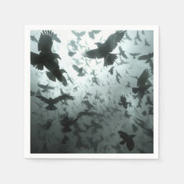 Servilleta De Papel Fiesta de Blackbird Raven Crow