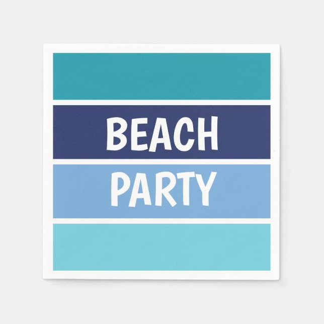 Servilleta De Papel Fiesta de Blue Beach (Anverso)